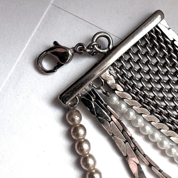 ✨Rare Stunning 1920’s Style Vintage Art Deco CHANEL Silver Choker Necklace 💥 - Picture 10 of 17